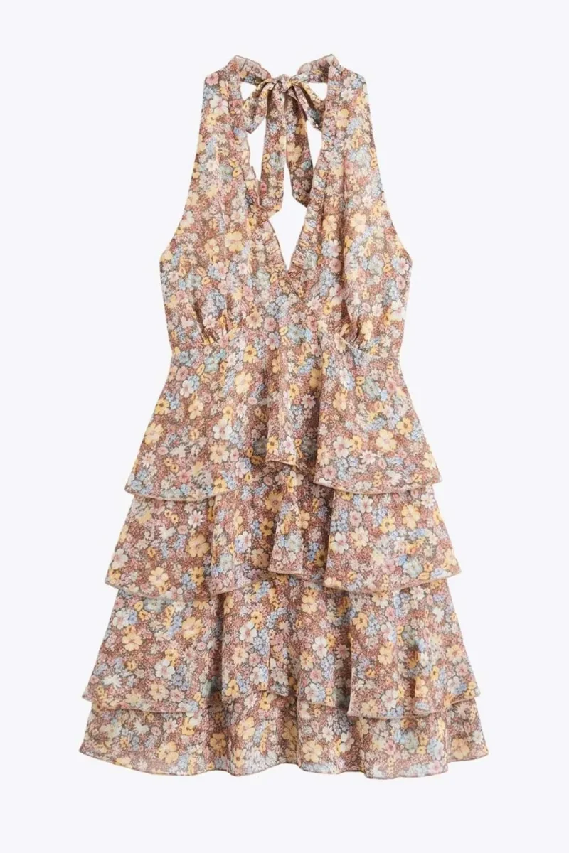 Vestido halter floral - Imagen 7