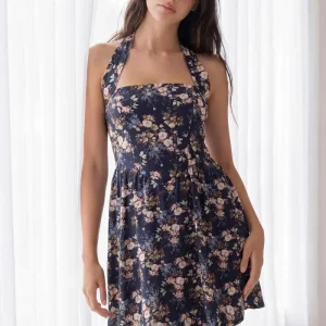 Vestido halter floral