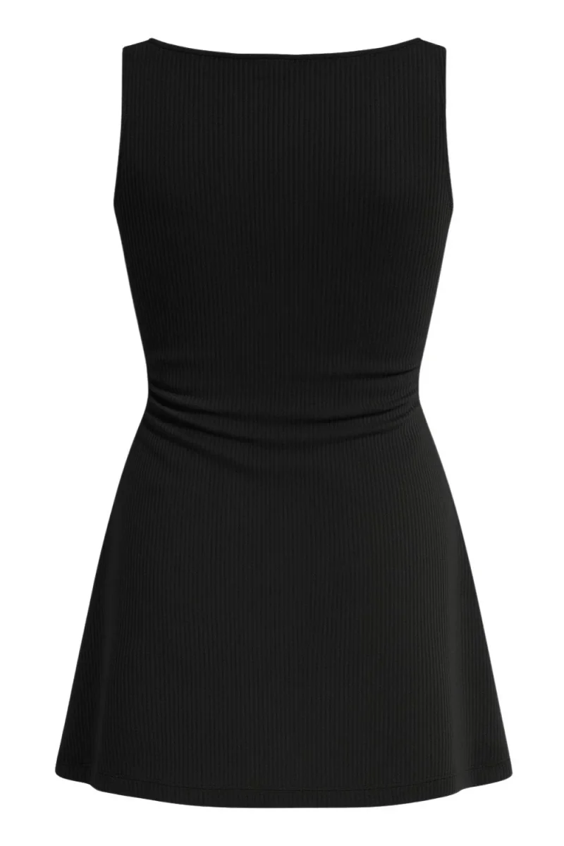 Vestido Indigo canalé cuello barco - Imagen 6