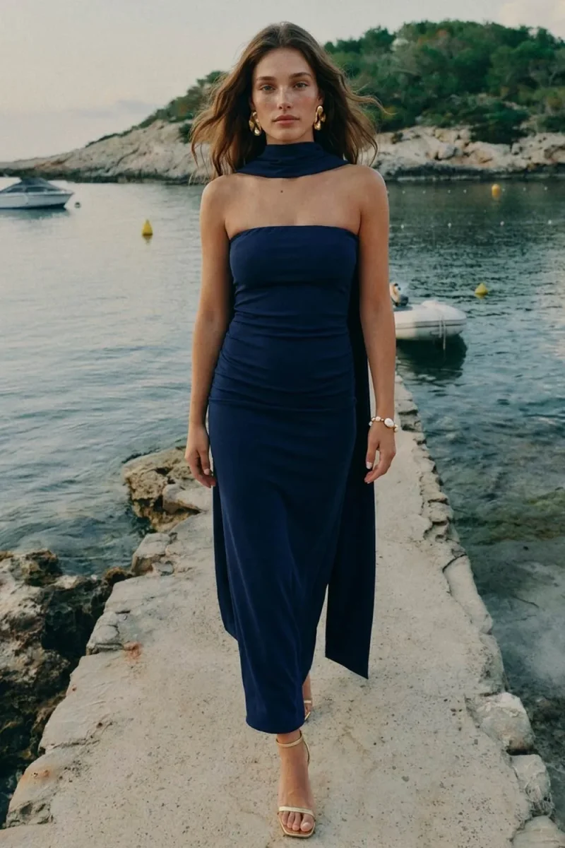Vestido maxi Cherry Glow