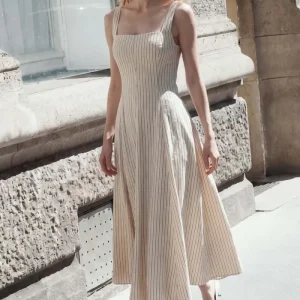 Vestido maxi rayas