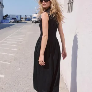 Vestido midi botones