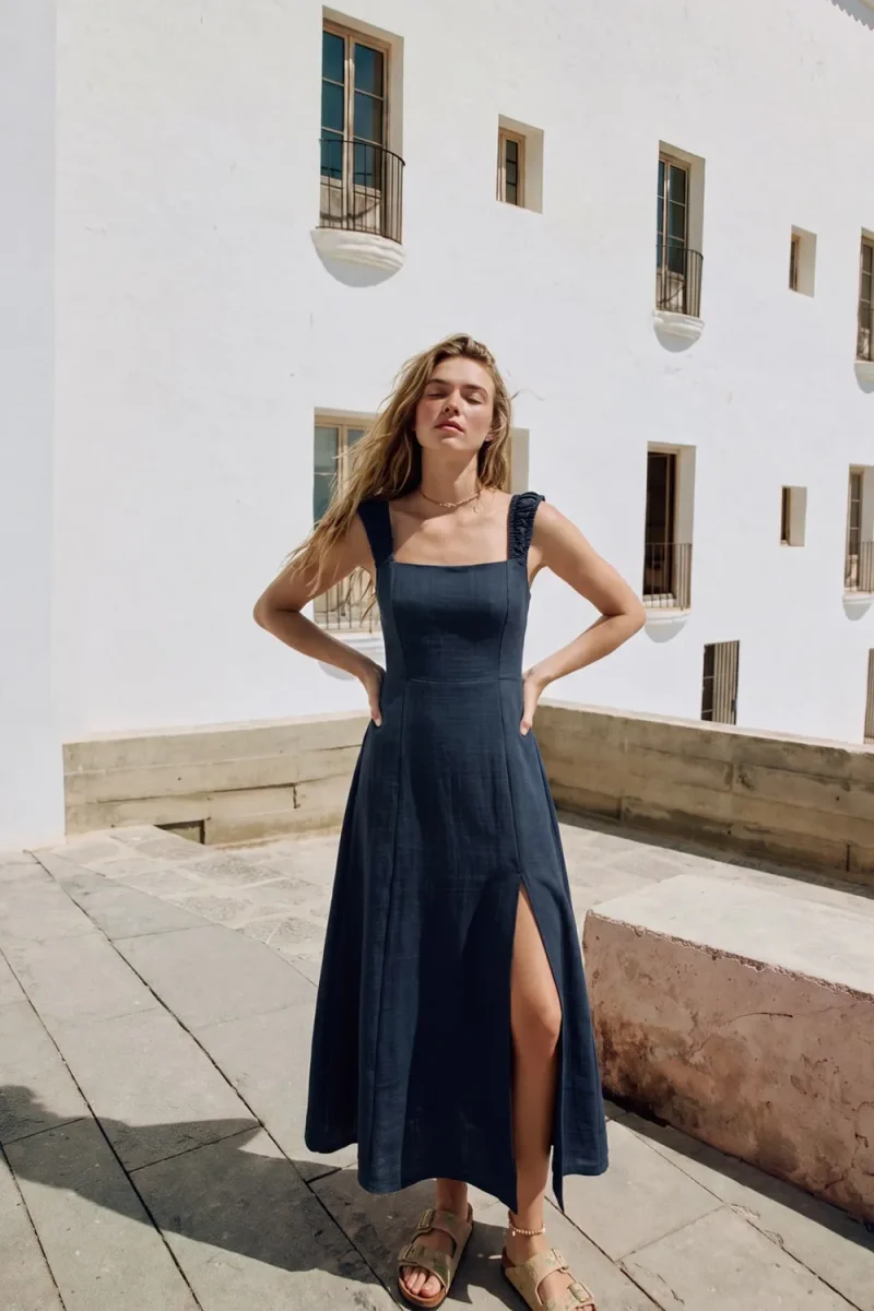 Vestido midi escote espalda - Imagen 3