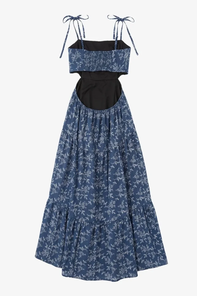 Vestido midi floral bordado - Imagen 8
