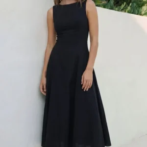 Vestido midi lino