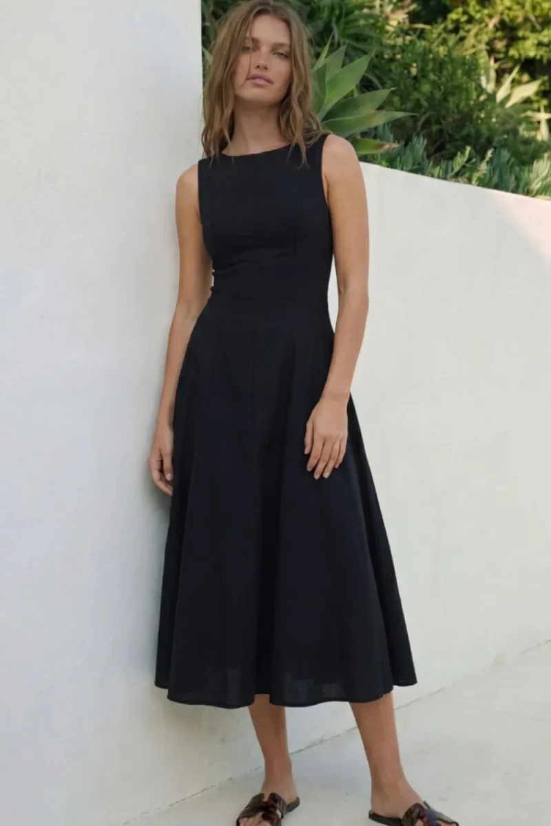 Vestido midi lino - Imagen 2