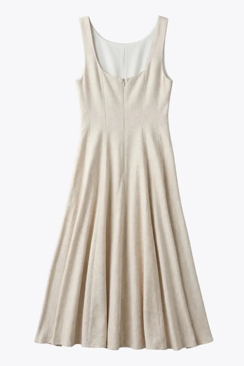 Vestido midi lino - Imagen 8