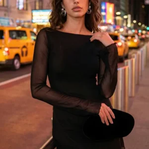 Vestido Nocturne de mesh