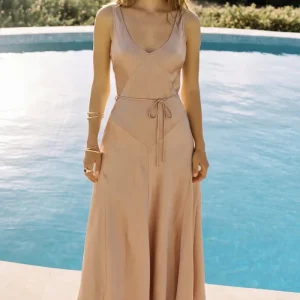 Vestido satin lazo
