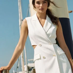 Vestido sin mangas solapa