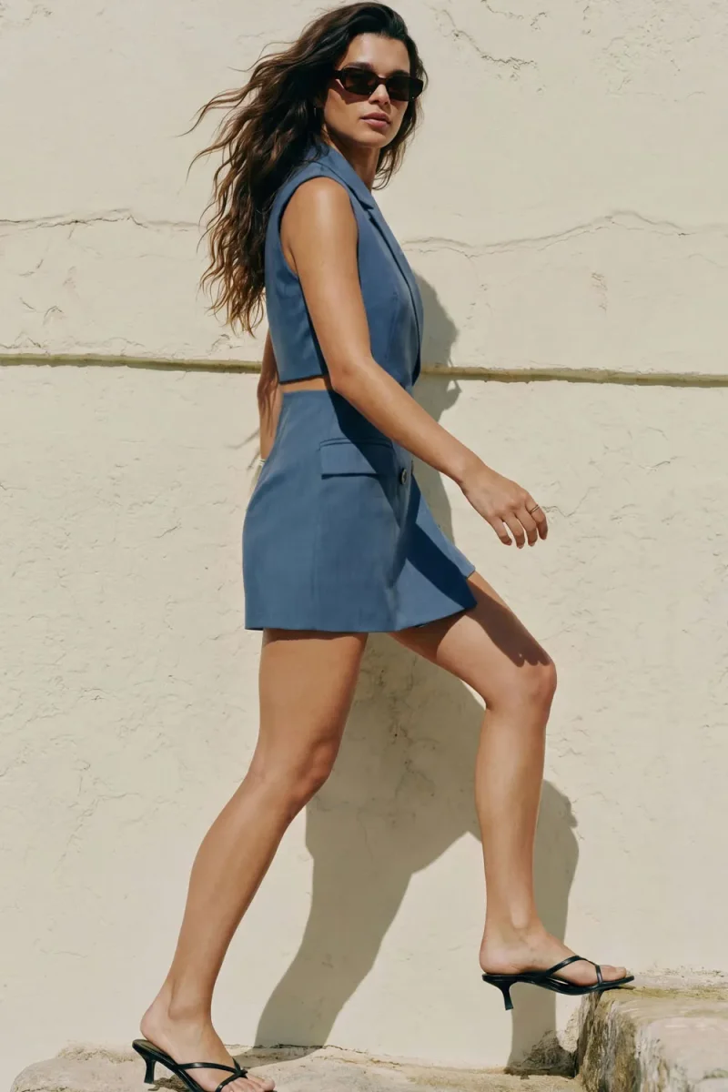 Vestido sin mangas solapa - Imagen 4