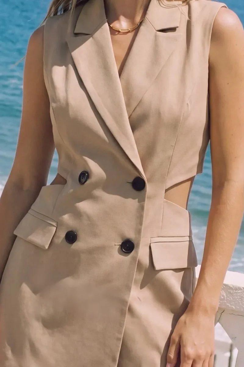 Vestido sin mangas solapa - Imagen 4