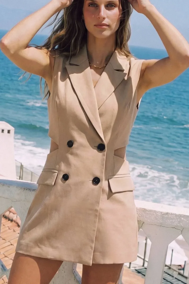 Vestido sin mangas solapa - Imagen 6