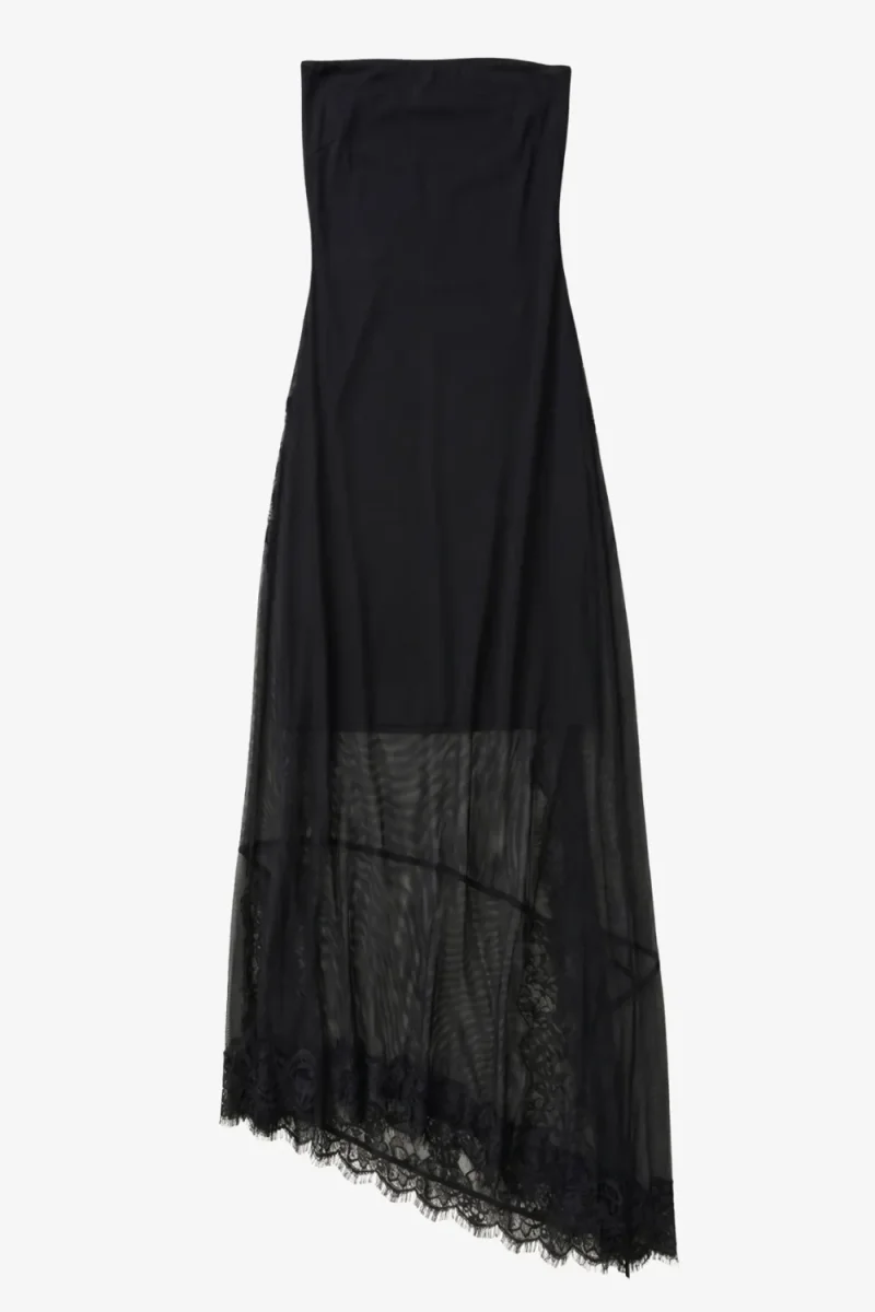 Vestido strapless encaje - Imagen 8