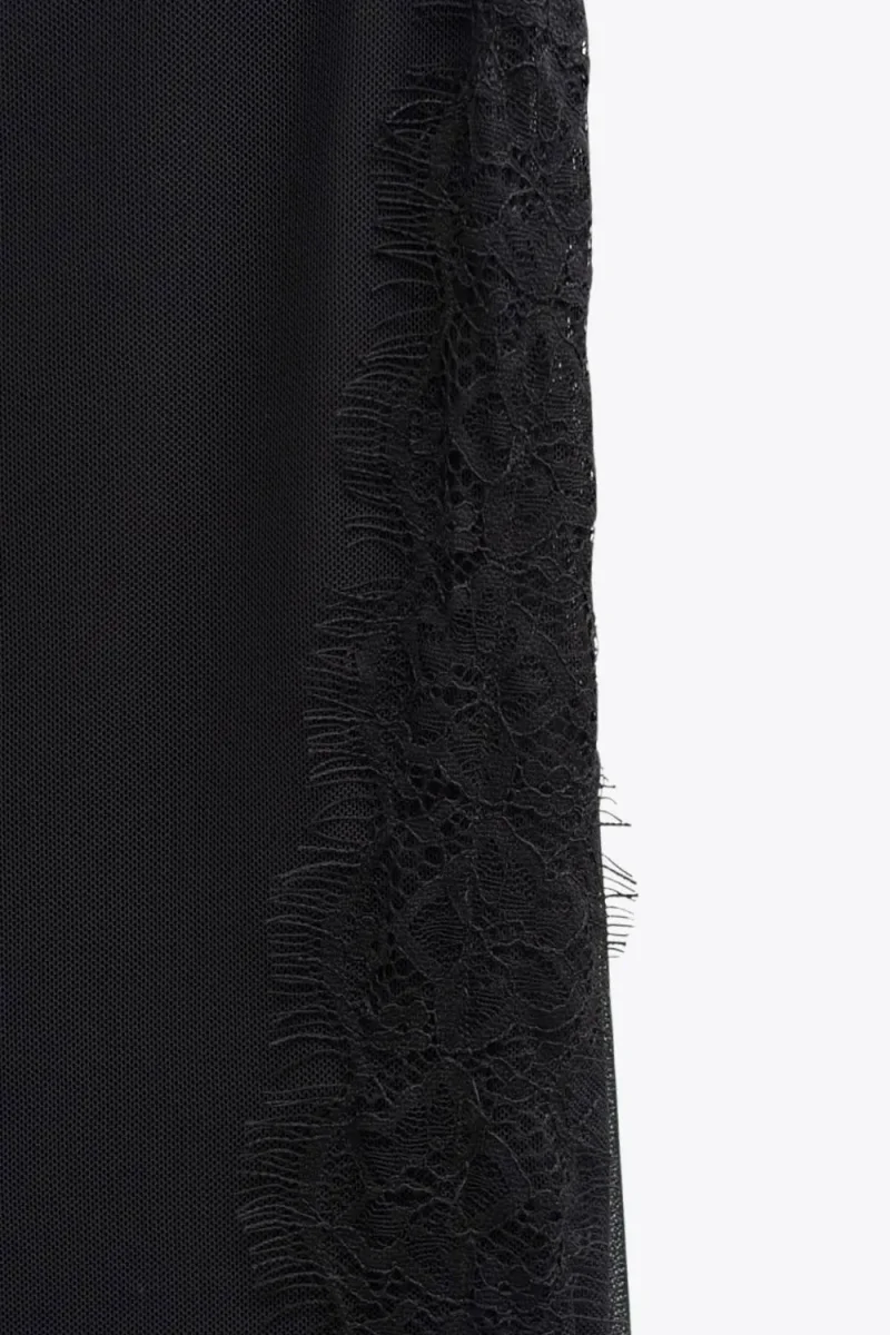 Vestido strapless encaje - Imagen 9