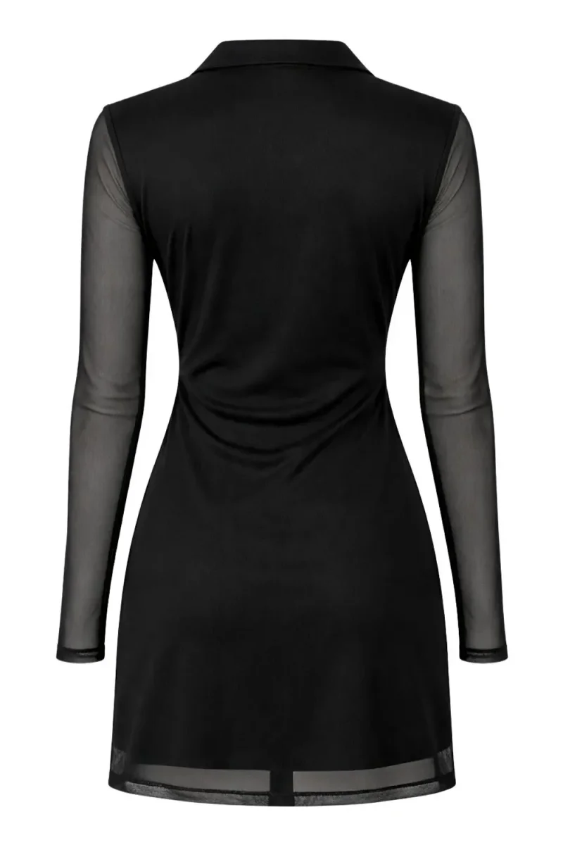Vestido Trendy mesh manga larga - Imagen 8