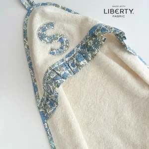 Toalla Capa Personalizada | Nomeolvides | Flores azul