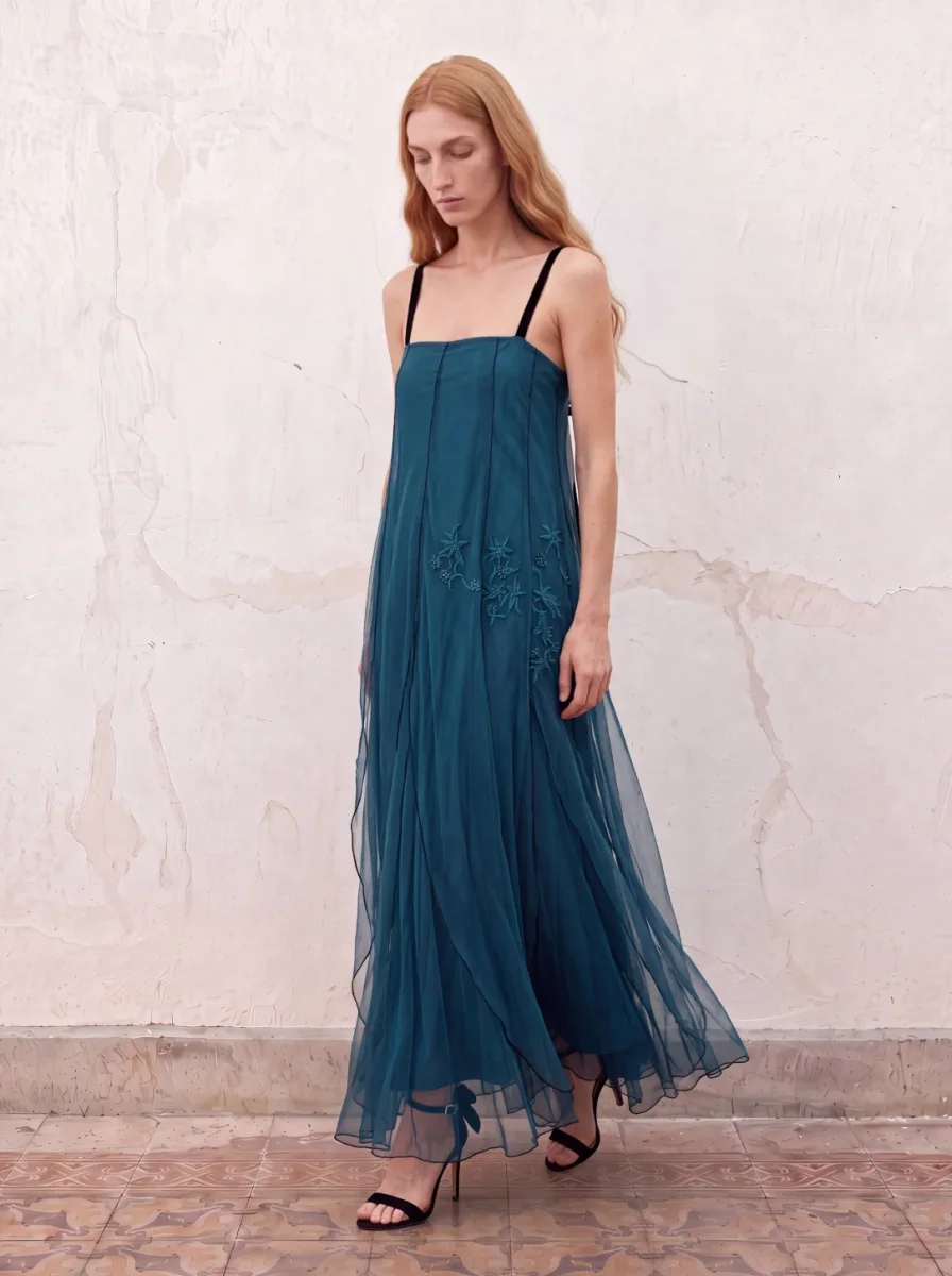 Vestido de tul azul - Imagen 4