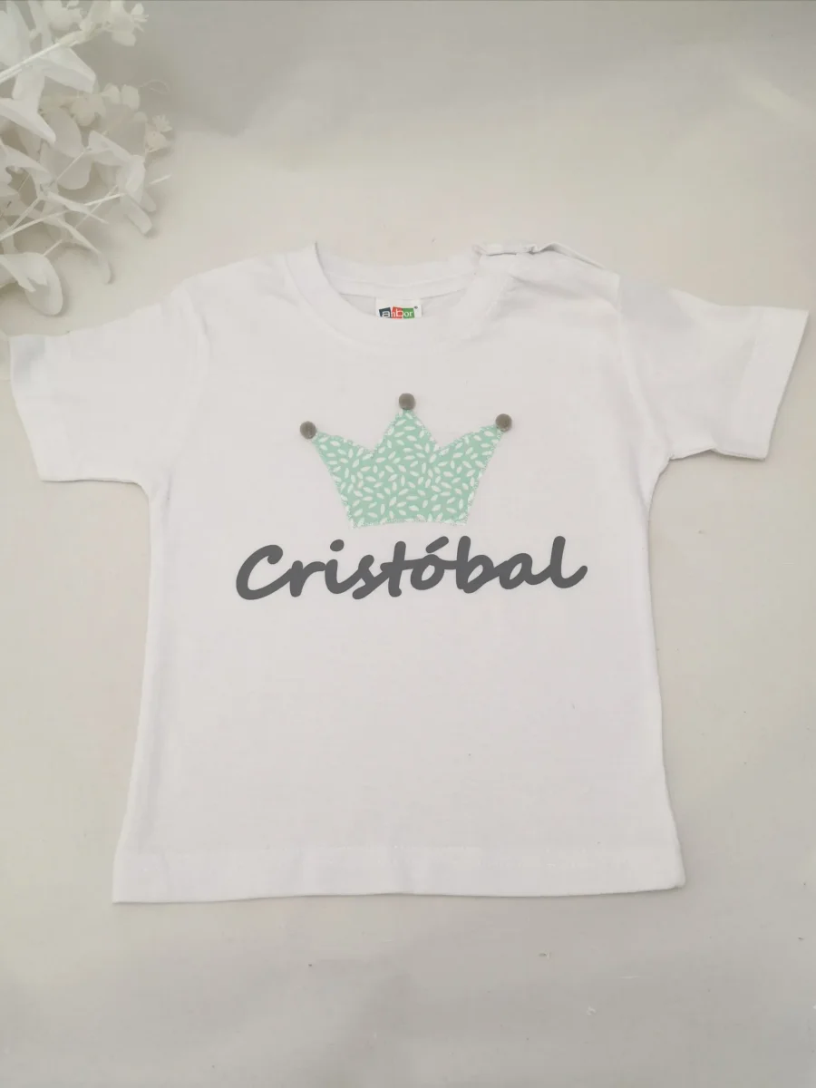 Conjunto corona cumpleaños y cubrepañal unicornios motas mint - Imagen 6