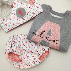 Conjunto cumpleaños sudadera estrellas de colores