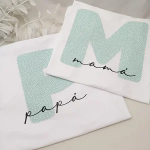 Camiseta ADULTO con inicial y nombre manga corta