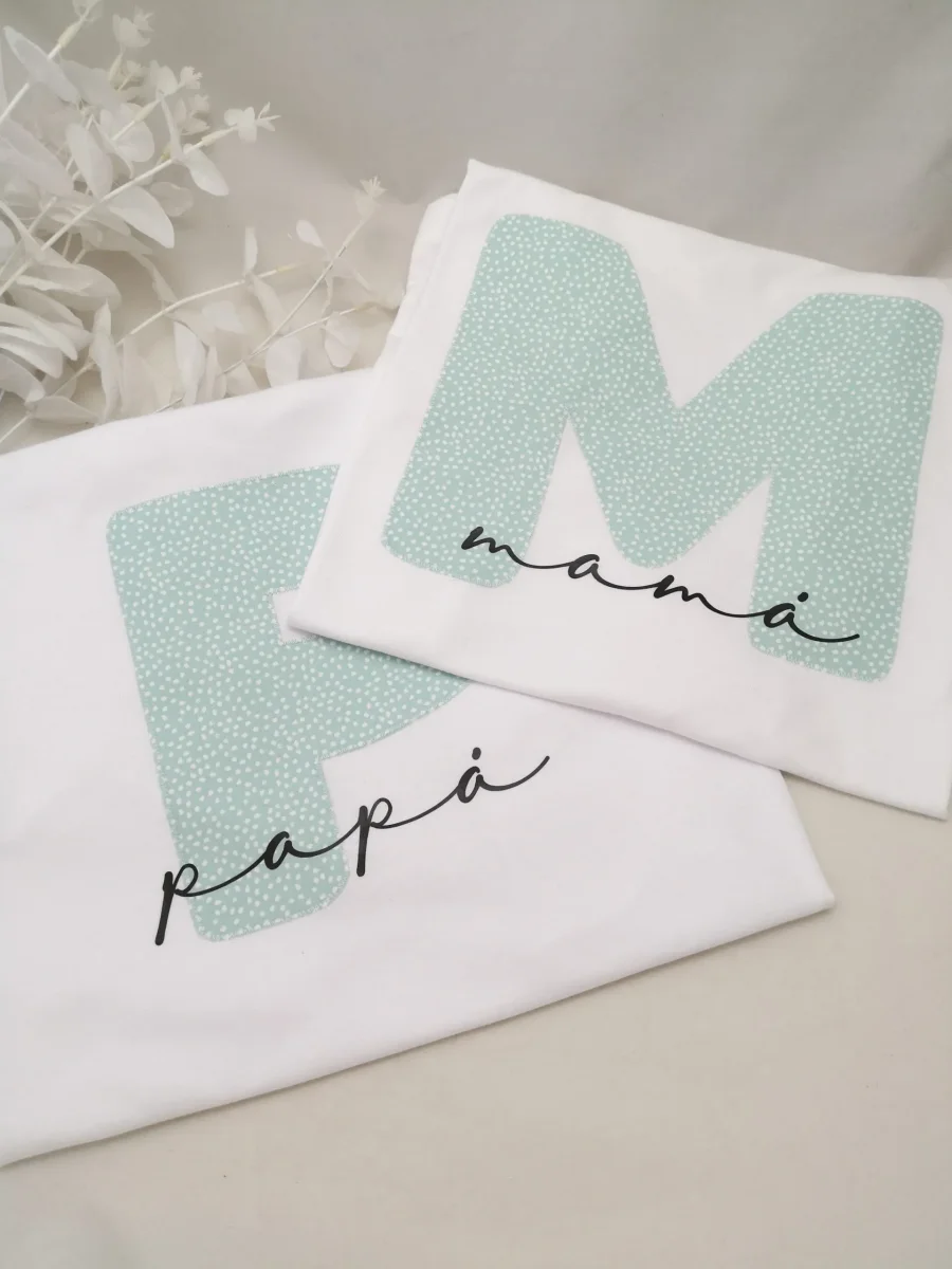 Camiseta ADULTO con inicial y nombre manga corta - Imagen 2