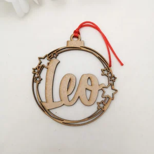Bola navidad personalizada estelar madera