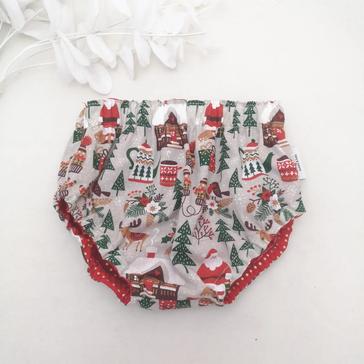 Body bebé árbol navidad personalizado con cubrepañal - Imagen 8