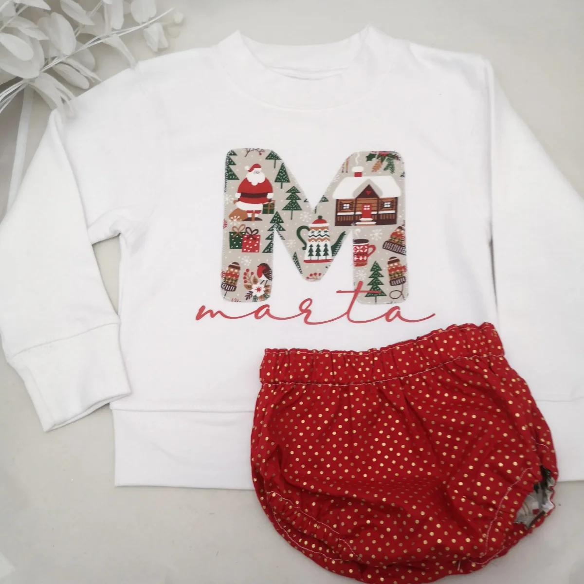 Cubrepañal y sudadera niñ@ NAVIDAD - Imagen 4