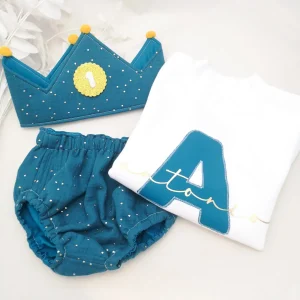 Conjunto cumpleaños muselina océano