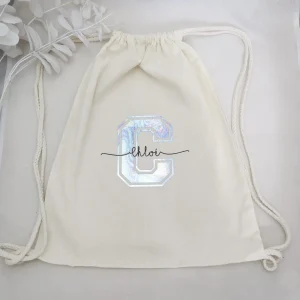 Mochila grande multiusos personalizada vinilo nácar