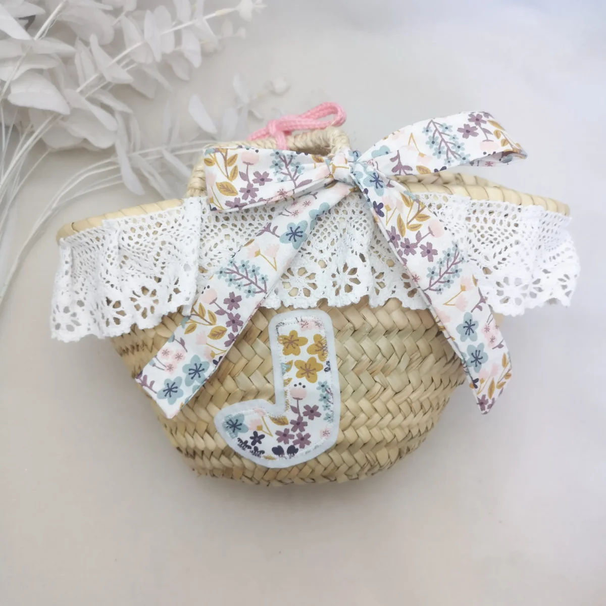 Capazo mini personalizado Flores - Imagen 5