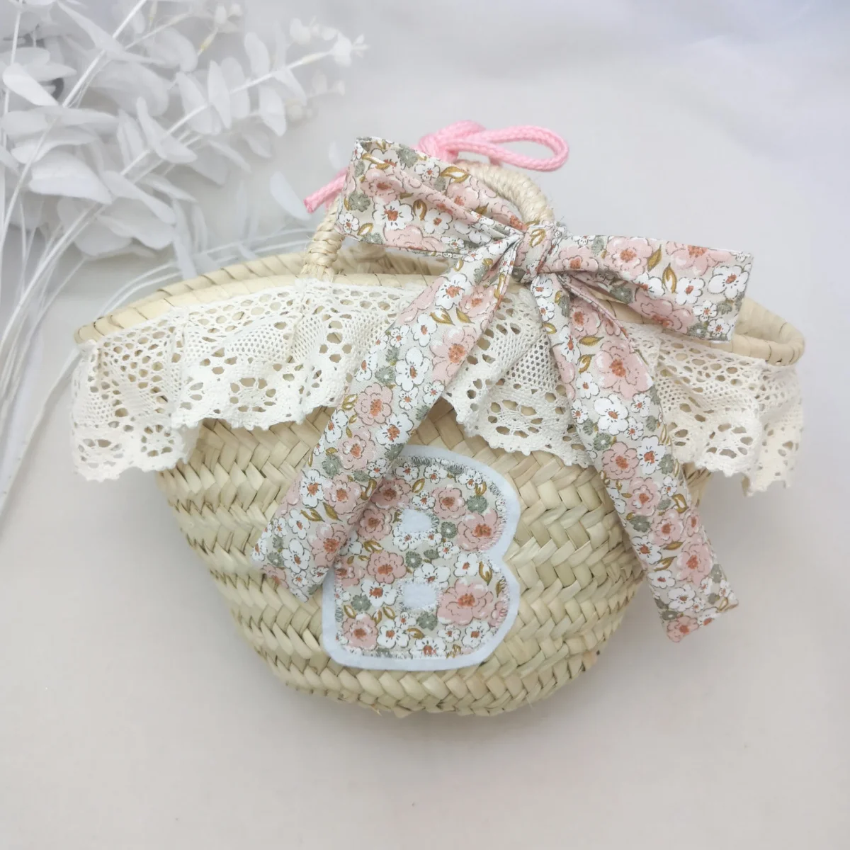 Capazo mini personalizado Flores - Imagen 4
