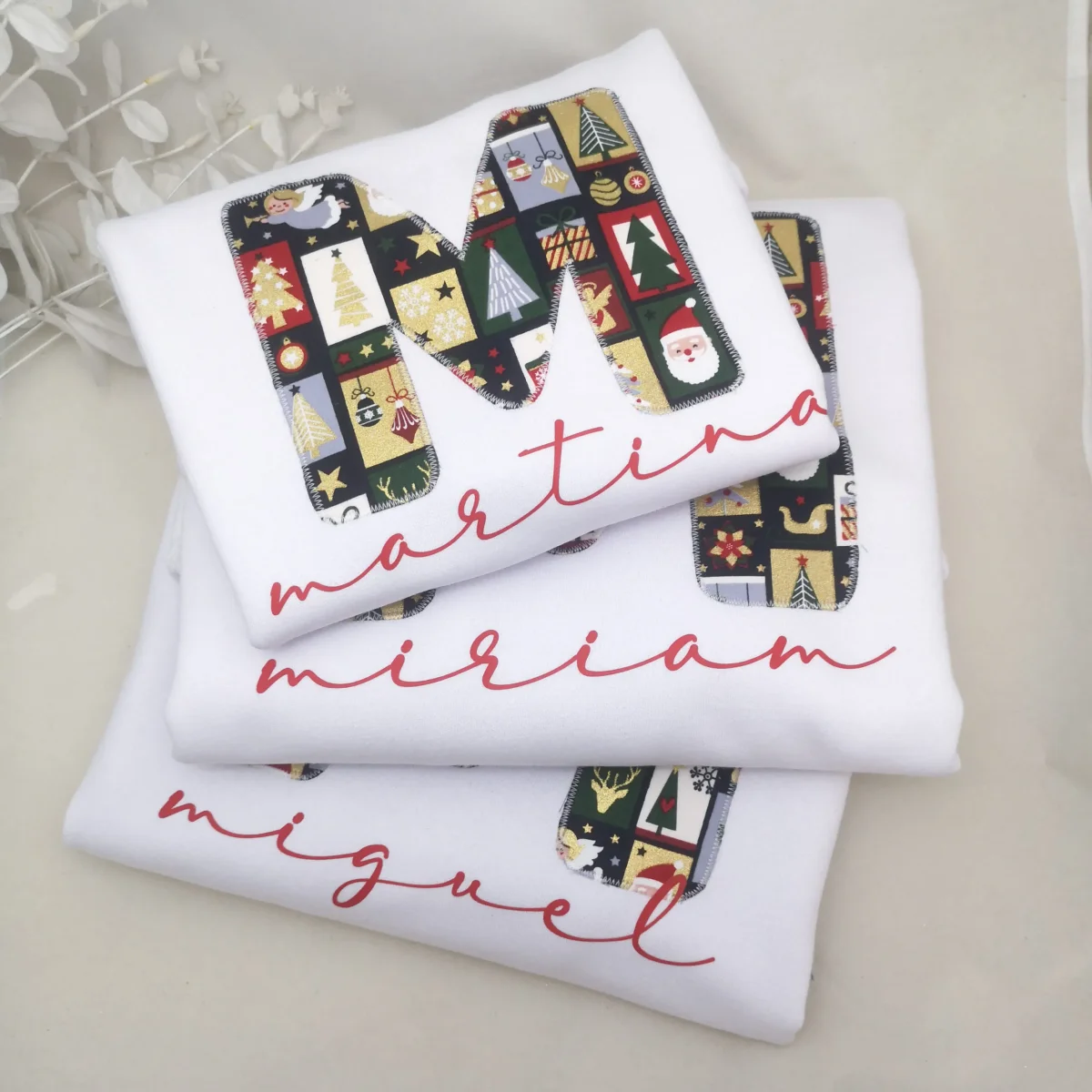Pack sudaderas familiar navidad con inicial y nombre - Imagen 2