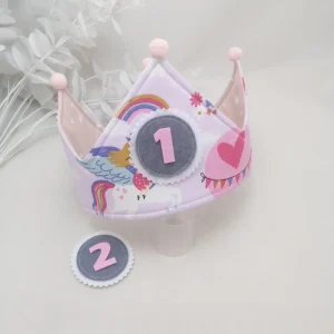Corona cumpleaños reversible princesas y globos