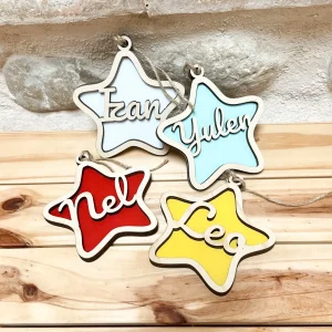 Bola navidad estrella color personalizada