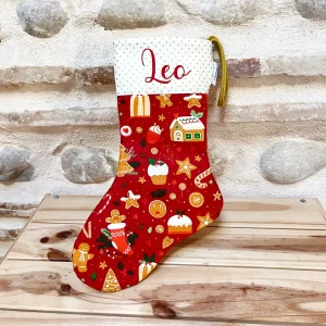 Bota navidad personalizada muñecos de jengibre