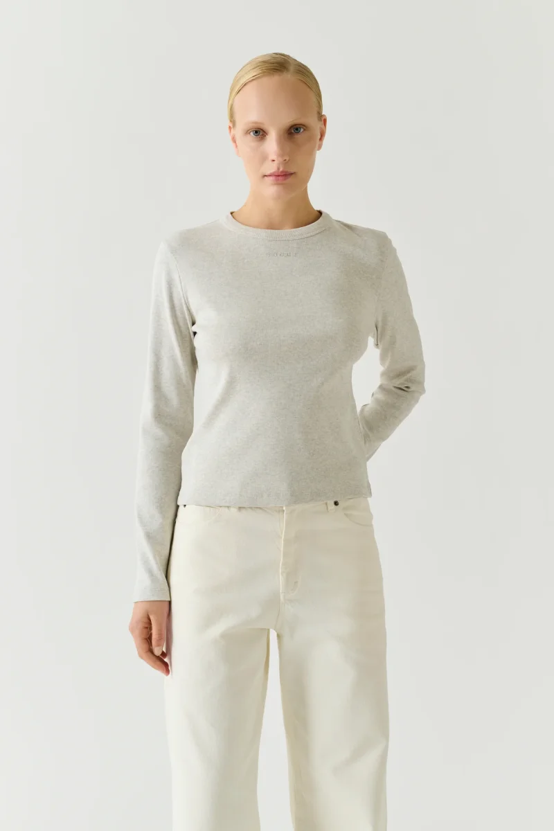 CAMISETA FLAVIE GRIS JASPEADO