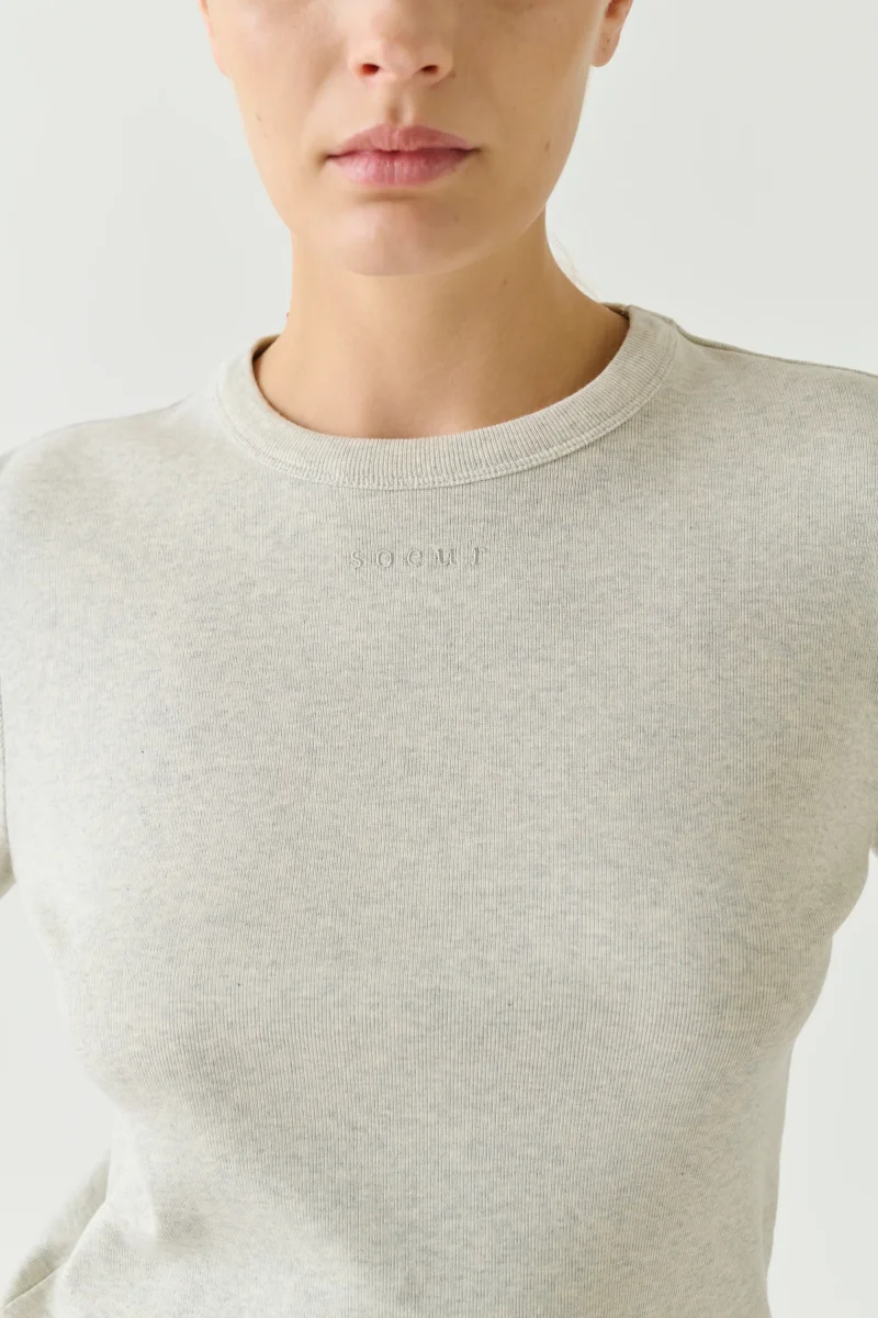 CAMISETA FLAVIE GRIS JASPEADO - Imagen 5