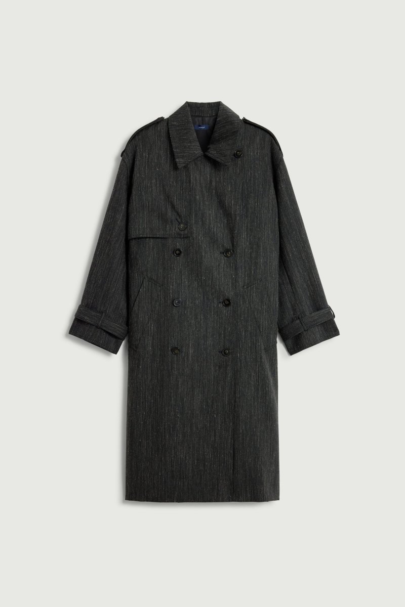TRENCH JOURDAIN GRIS ANTRACITA - Imagen 7