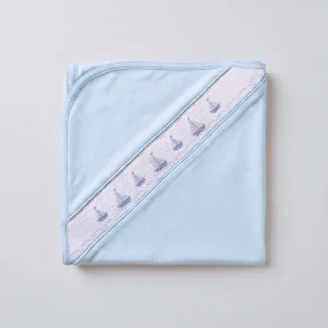 Manta smock barcos celeste