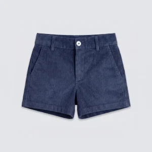 Pantalón corto pana azul