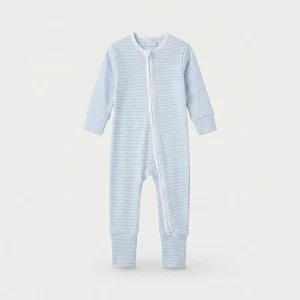 Pijama sin pies rayas celeste