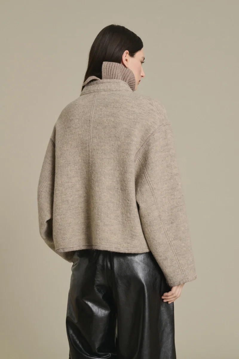 CHAQUETA OLYMPE BEIGE/GRIS - Imagen 5