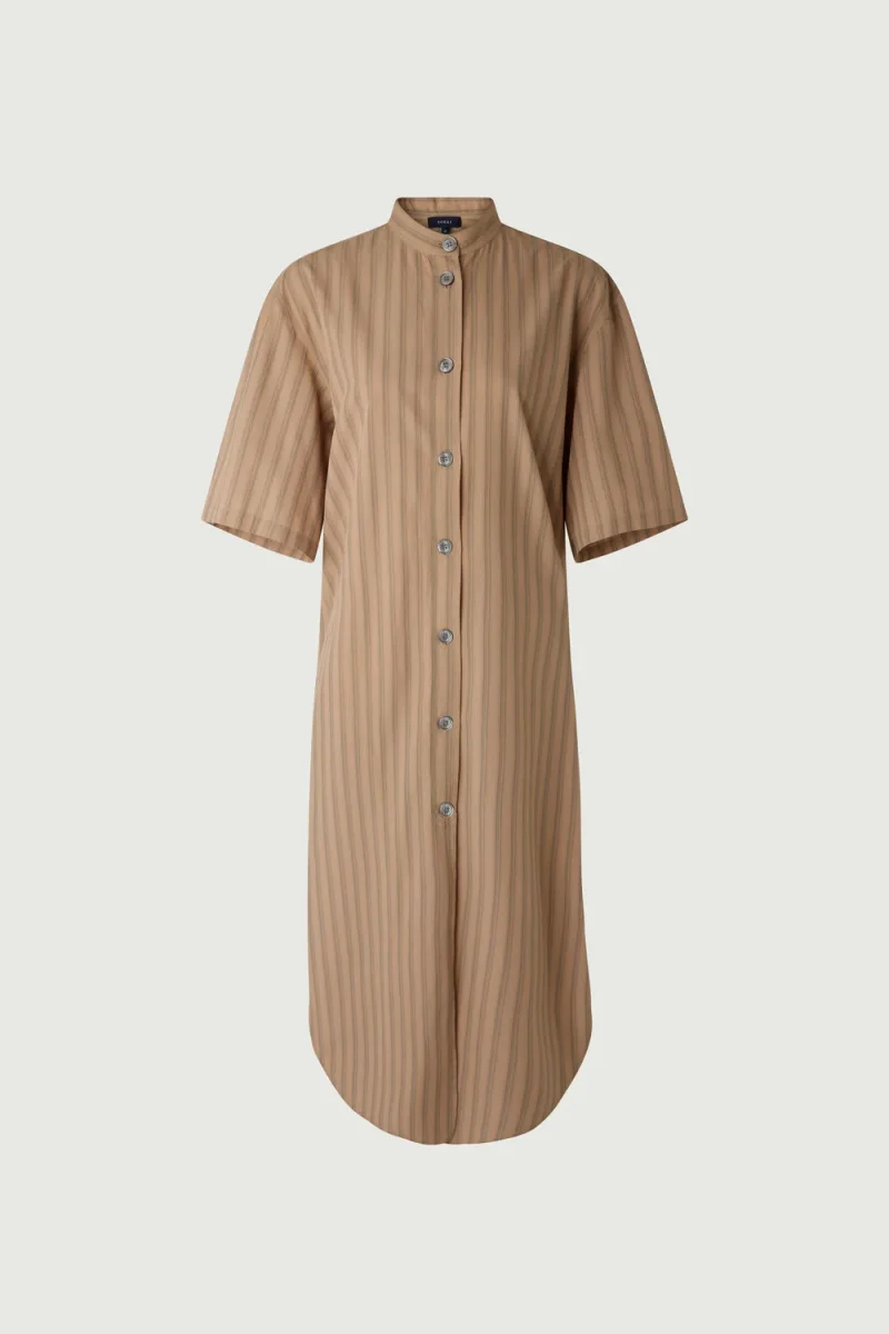 VESTIDO IZZO BEIGE VERDE - Imagen 7