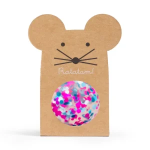 Pelota Saltarina Ratón Confeti Rosa