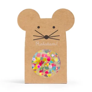 Pelota Saltarina Ratón Confeti Amarillo