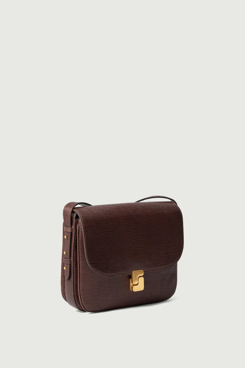 BOLSO BELLISSIMA MAXI CHOCOLATE LAGARTO - Imagen 3
