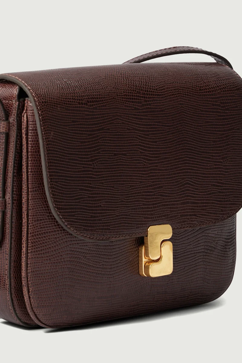 BOLSO BELLISSIMA MAXI CHOCOLATE LAGARTO - Imagen 4