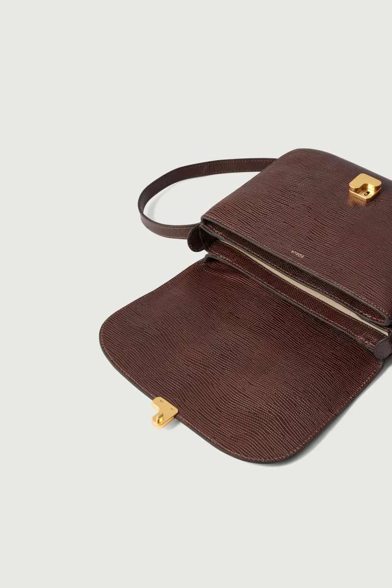 BOLSO BELLISSIMA MAXI CHOCOLATE LAGARTO - Imagen 5